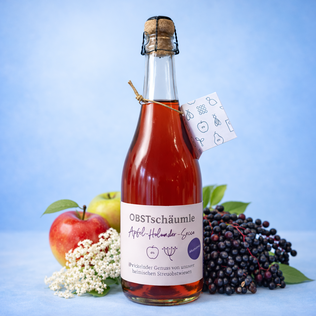 alkoholfreier Apfel-Holunder-Secco